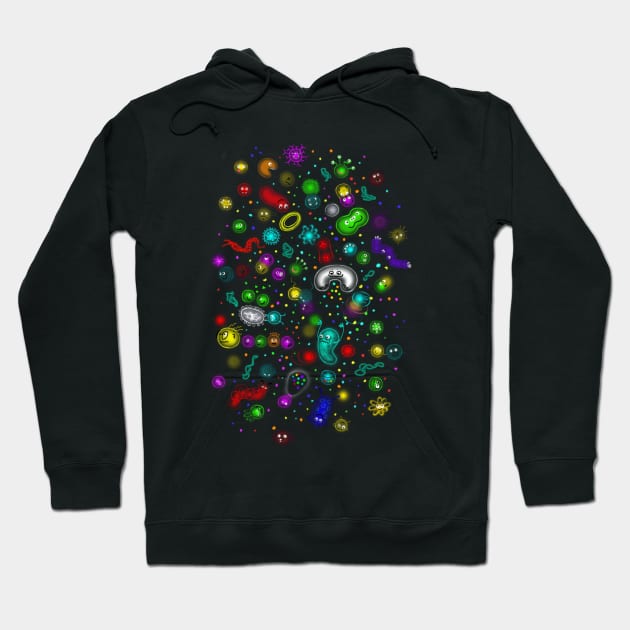 Microbes Hoodie by ewdondoxja